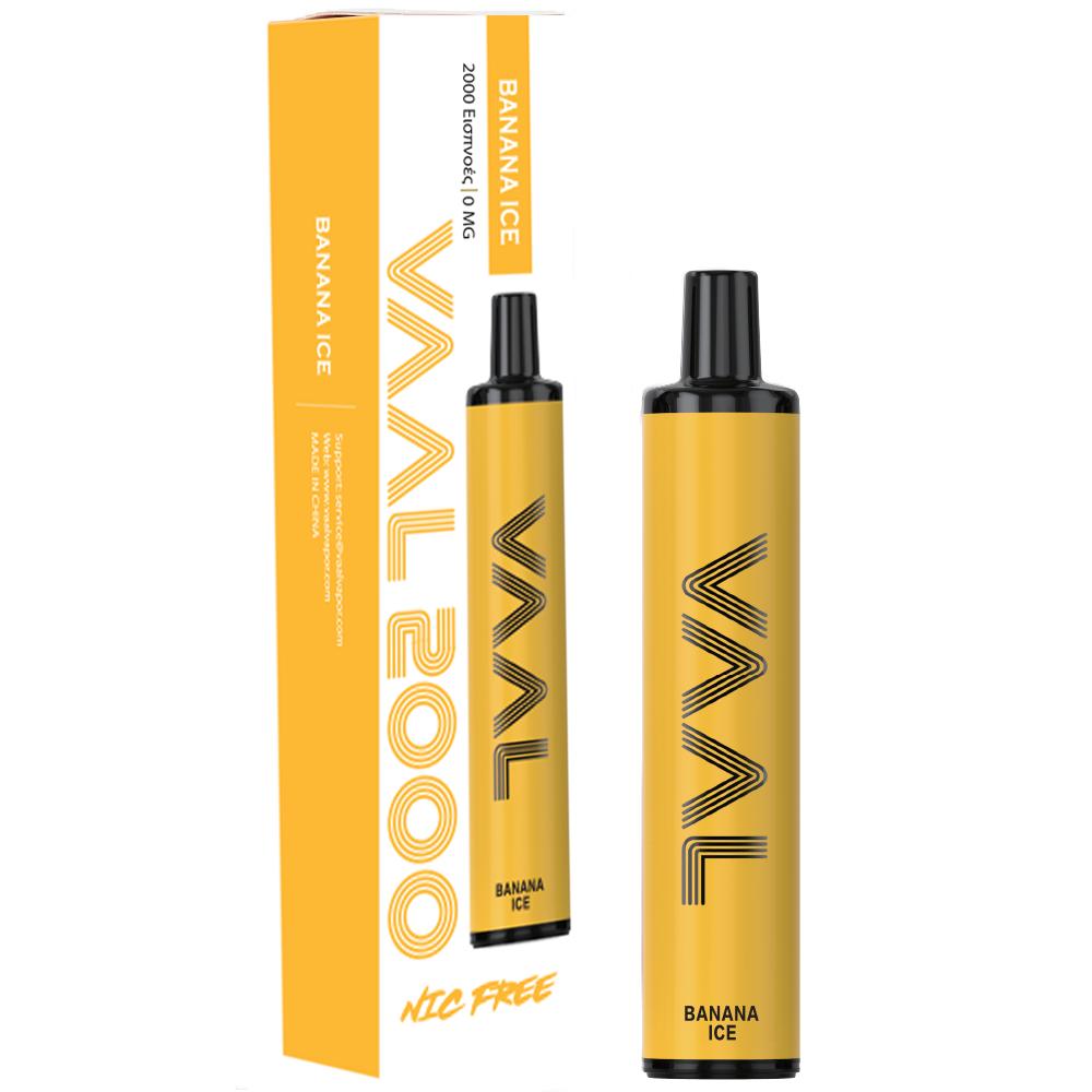 Vaal Banana Ice 0mg 2000 puffs χωρίς Νικοτίνη